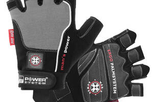Перчатки для фитнеса Power System PS-2580 Man's Power Black/Grey XS