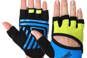Перчатки для фитнеса и тренировок Tapout SB168515 M Черный-синий-желтый