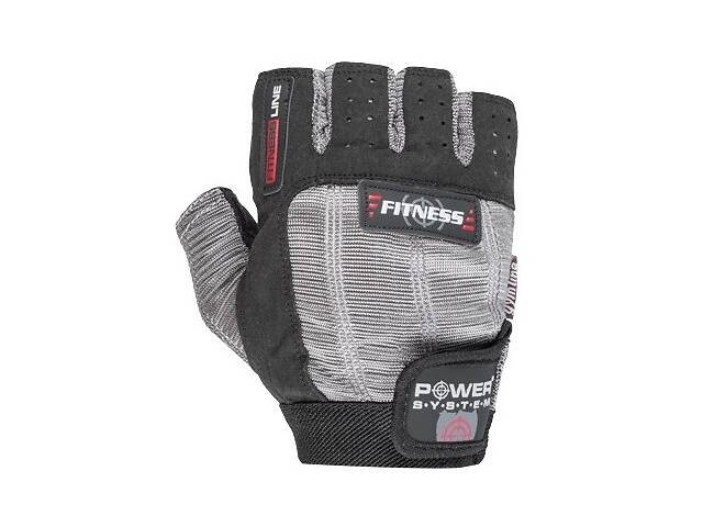Перчатки для фитнеса и тяжелой атлетики Power System Fitness PS-2300 S Grey/Black