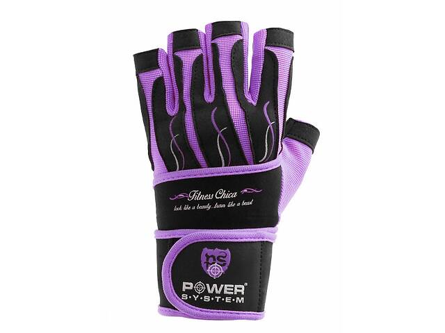 Перчатки для фитнеса и тяжелой атлетики Power System Fitness Chica PS-2710 XS Purple