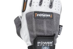 Перчатки для фитнеса и тяжелой атлетики Power System Fitness PS-2300 Grey/White L