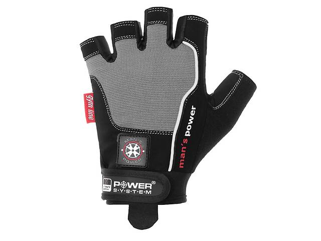 Перчатки для фитнеса и тяжелой атлетики Power System Man Power PS-2580 M Black/Grey