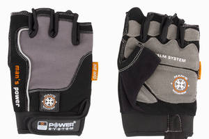 Перчатки для фитнеса и тяжелой атлетики Power System Man’s Power PS-2580 Black/Grey XL