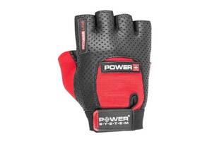 Перчатки для фитнеса и тяжелой атлетики Power System Power Plus PS-2500 S Black/Red