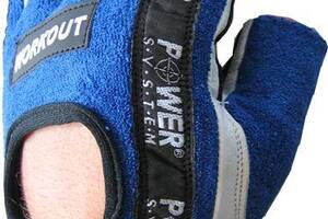 Перчатки для фитнеса и тяжелой атлетики Power System Workout PS-2200 XL Blue