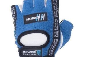 Перчатки для фитнеса и тяжелой атлетики Power System Workout PS-2200 Blue XXL