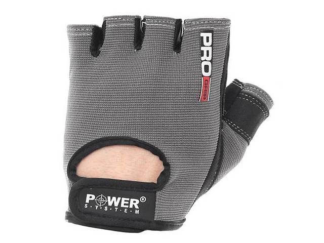 Перчатки для фитнеса и тяжелой атлетики Pro Grip PS-2250 Power System M Серый (07227003)