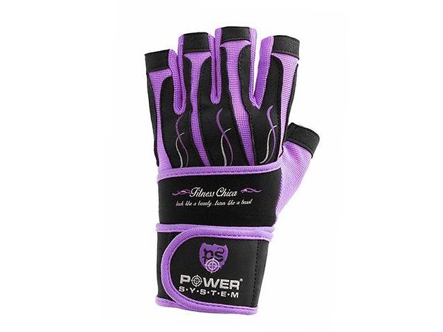 Перчатки для фитнеса и тяжелой атлетики PS-2710 Fitness chica Power System XS Фиолетовый (07227016)
