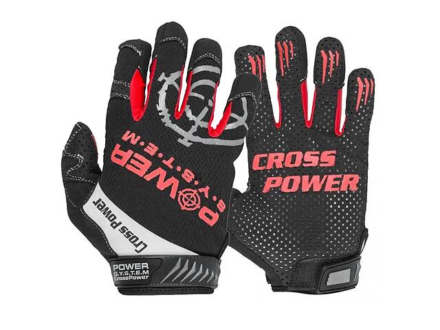 Перчатки для кроссфита с длинным пальцем Power System PS-2860 Cross Power Black/Red L