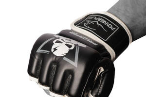 Перчатки для MMA PowerPlay 3056 А Черно-Белые XL