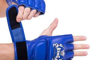Перчатки для смешанных единоборств MMA TOP KING Super TKGGS М Синий