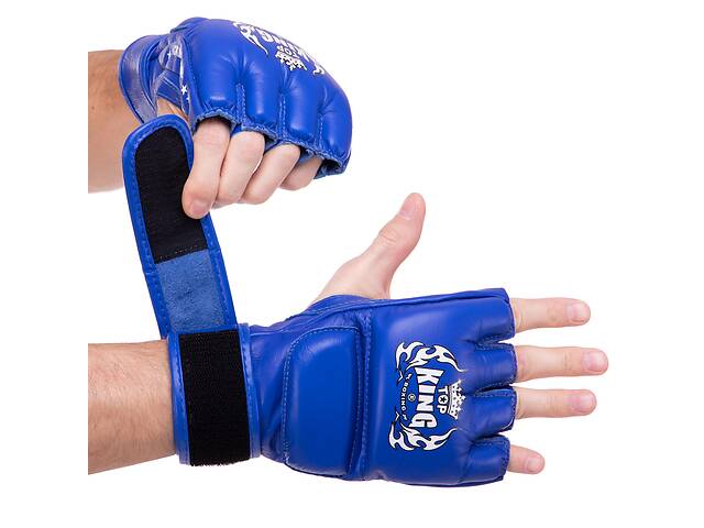 Перчатки для смешанных единоборств MMA TOP KING Super TKGGS М Синий