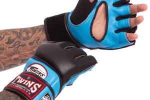 Перчатки для смешанных единоборств MMA TWINS GGL-4 L Черный-Синий