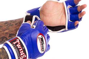 Перчатки для смешанных единоборств MMA TWINS GGL-6 L Синий