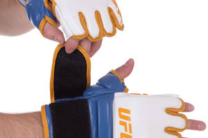 Перчатки для смешанных единоборств MMA UFC TrueThai UTT-75399 S-M Синий-Белый