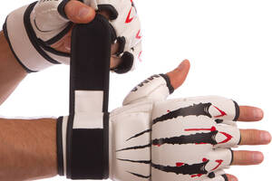 Перчатки для смешанных единоборств MMA ZELART BO-1394 L Белый