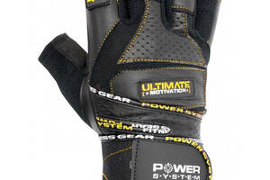 Перчатки для тяжелой атлетики Power System Ultimate Motivation PS-2810 L Black-Yellow