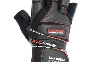 Перчатки для тяжелой атлетики PS-2810 Ultimate Motivation Power System M Черно-красный (07227048)