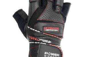 Перчатки для тяжелой атлетики PS-2810 Ultimate Motivation Power System XL Черно-красный (07227048)