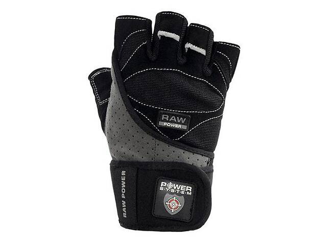 Перчатки для тяжелой атлетики PS-2850 Raw power Power System S Черно-серый (07227019)
