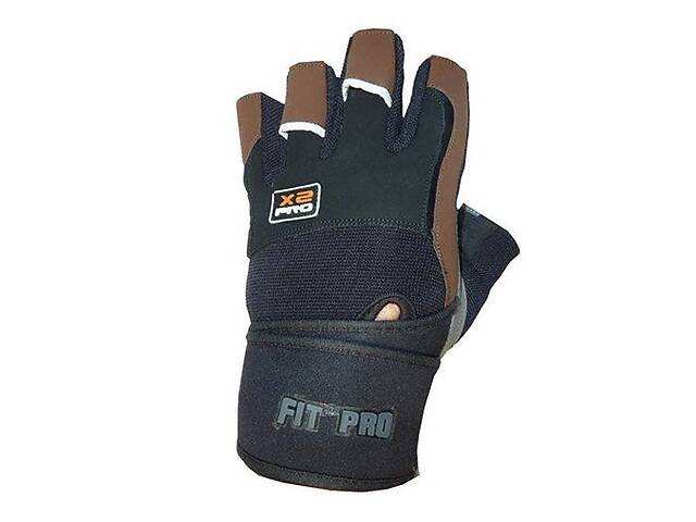 Перчатки для тяжелой атлетики X2 Pro FP-02 Power System M Черно-коричневый (07227023)