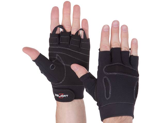 Перчатки для тяжелой атлетики Zelart SB-161577 S Черный