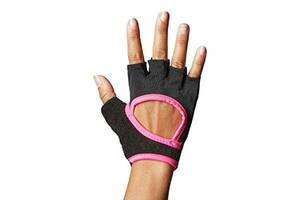 Перчатки для йоги ToeSox Grip черные с розовым L