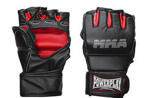 Перчатки MMA PowerPlay 3053 Черно-Красные L/XL