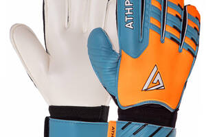 Перчатки вратарские с защитой пальцев Athpik FB-9277 FDSO 8 Оранжево-синий (57508426)