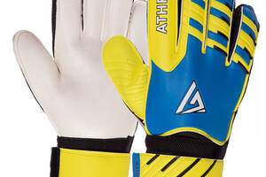 Перчатки вратарские с защитой пальцев Athpik FB-9277 FDSO 8 Сине-желтый (57508426)