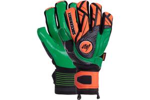 Перчатки вратарские SOCCERMAX GK-001 10 Оранжевый-зеленый