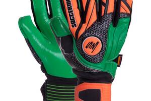 Перчатки вратарские SOCCERMAX GK-001 8 Оранжевы-зеленый