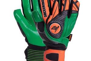 Перчатки вратарские Soccermax GK-001 FDSO 8 Салатово-оранжевый (57508098)