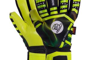 Рукавички воротарські SOCCERMAX GK-004 8 Жовтий-чорний