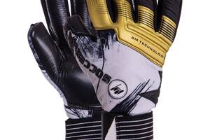 Перчатки вратарские SOCCERMAX GK-008 8 Черный-золотой