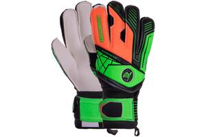 Перчатки вратарские SOCCERMAX GK-009 10 Оранжевый-зеленый