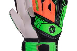 Перчатки вратарские SOCCERMAX GK-009 10 Оранжевый-зеленый