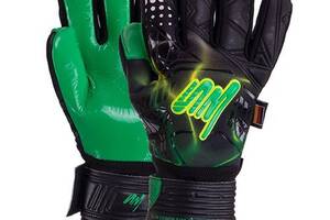 Перчатки вратарские Soccermax GK-010 FDSO 10 Черно-желто-салатовый (57508106)