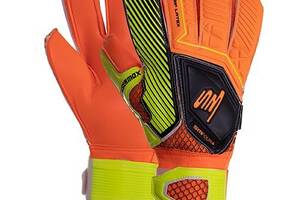 Перчатки вратарские Soccermax GK-011 FDSO 10 Оранжево-желтый (57508107)