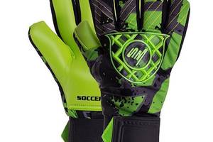 Перчатки вратарские Soccermax GK-017 FDSO 9 Зелено-черный (57508112)