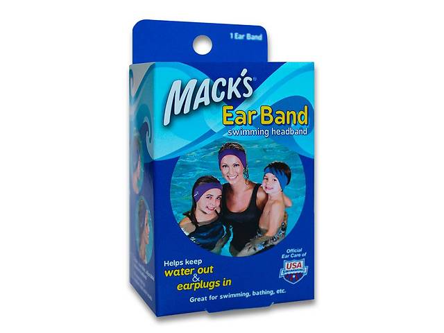 Плавательная повязка на голову MACK`S EAR BAND