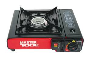 Плита портативная газовая MASTERTOOL AG с пьезоподжигом в пластиковом кейсе (44-5102)