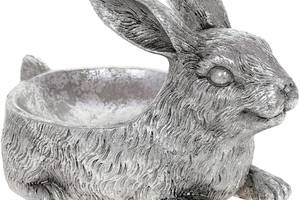 Подставка для украшений 'Кролик' 22х15х14см, полистоун, серебро