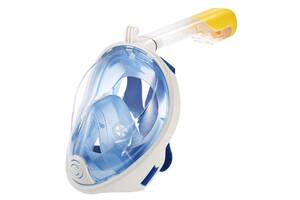 Полнолицевая маска для плавания Free Breath M2068G с креплением для камеры S/M Blue (3_00652)