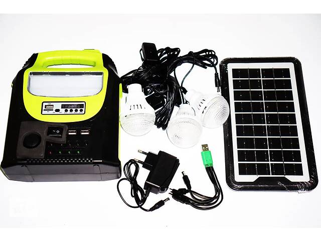 Портативна сонячна автономна система Solar GDPlus GD-8071 + FM радіо + Bluetooth
