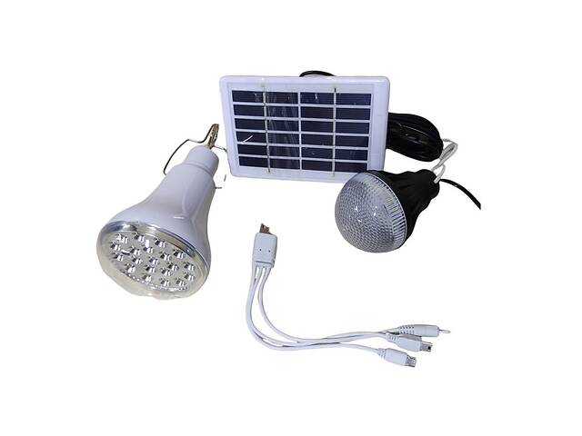 Портативная система освещения CCLAMP CL-508 2 LED лампы + солнечная панель (3_02942)