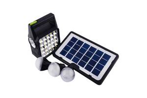 Портативная система освещения GDTimes GD-105 Фонарь + 3 LED лампы + солнечная панель 8800 mAh (3_02516)