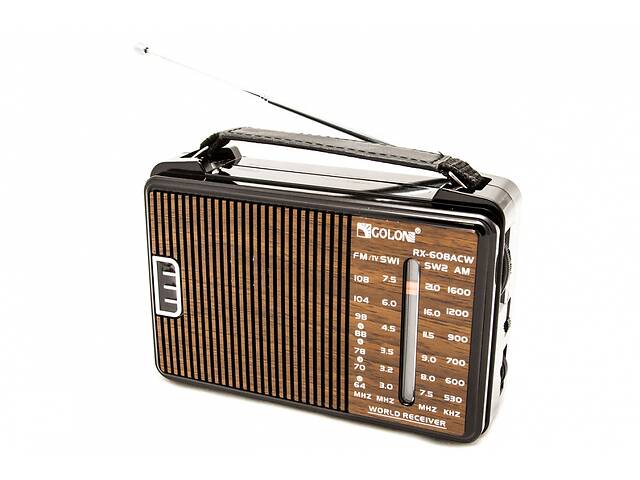 Портативный радиоприемник GOLON RX-608ACW Коричневый (hub_xrvfw0)