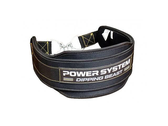 Пояс для отягощений Power System Dipping Beast PS-3860 Black/Yellow