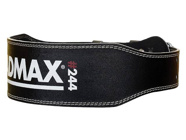 Пояс для тяжелой атлетики MadMax MFB-244 Sandwich кожаный Black S